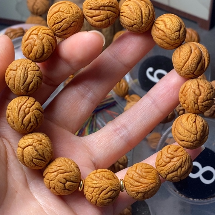 手串文玩核桃秦岭野生龙纹桃核17