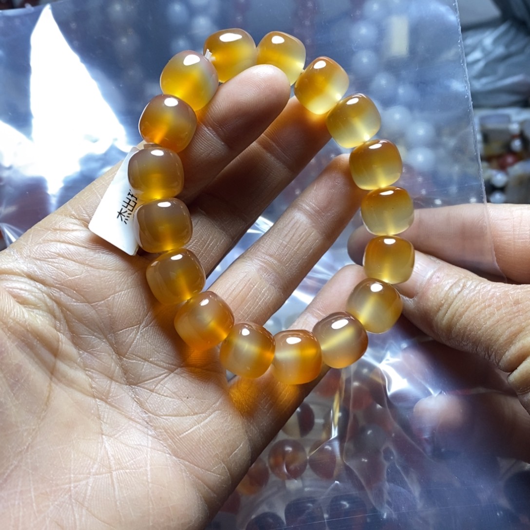 潇***夜玛瑙/玉髓未镶嵌手链