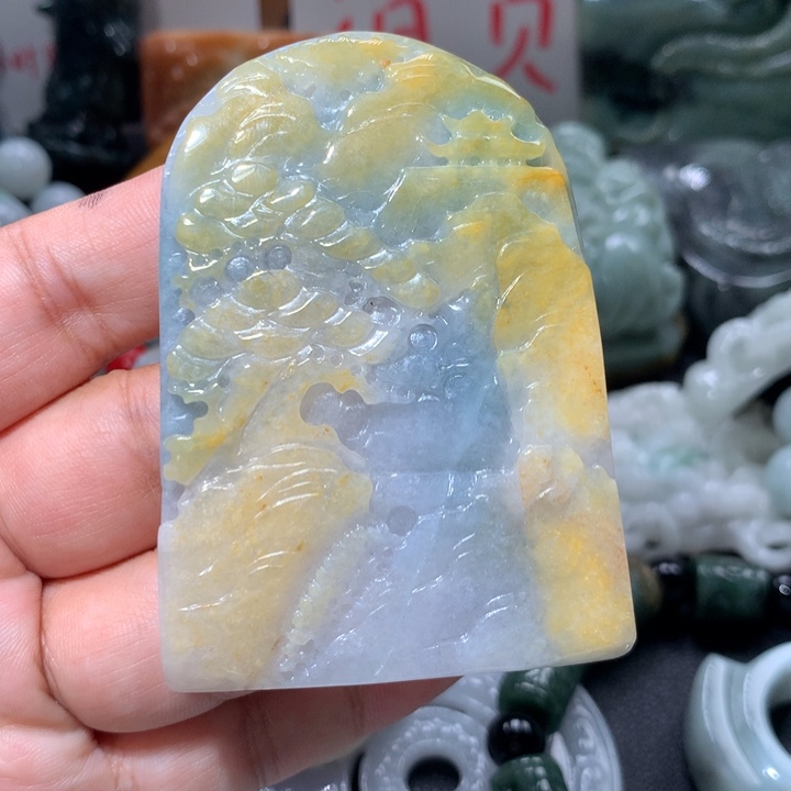 翡翠未镶嵌颈饰保真天然A货翡翠