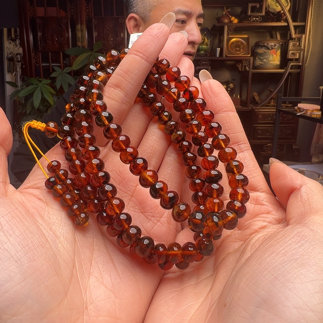 琥珀未镶嵌裸石抚顺琥珀20661-6八