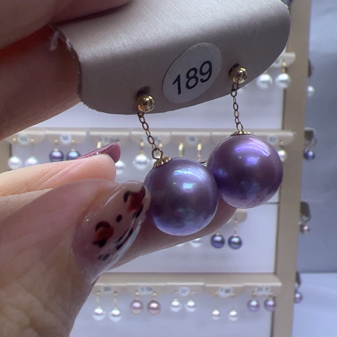 淡水珍珠耳饰18K金镶嵌