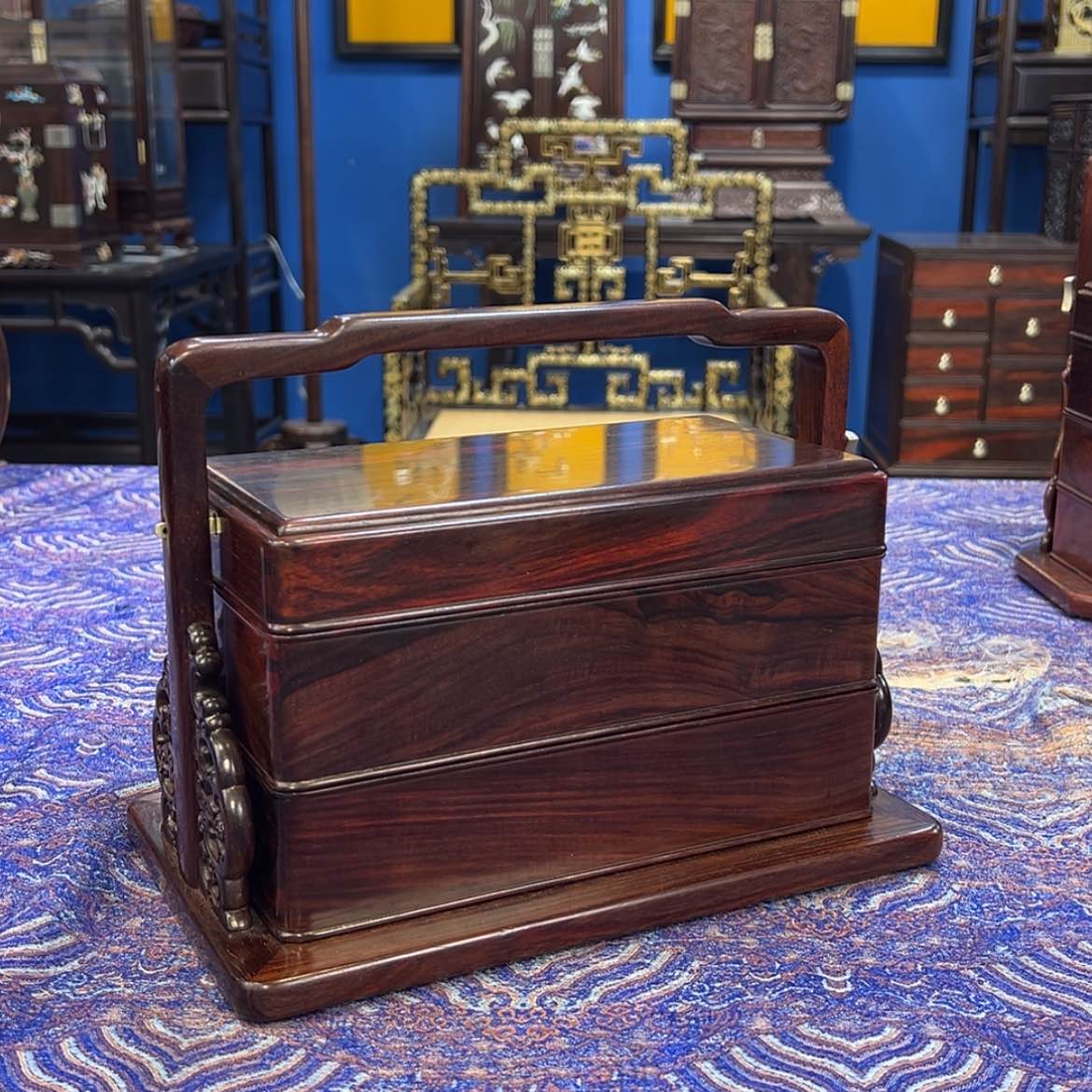 【闪购商品】红酸枝木类成套家具食盒