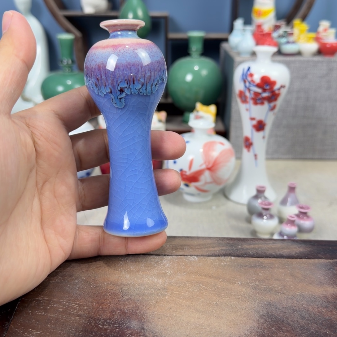 陶瓷手工小花器摆件