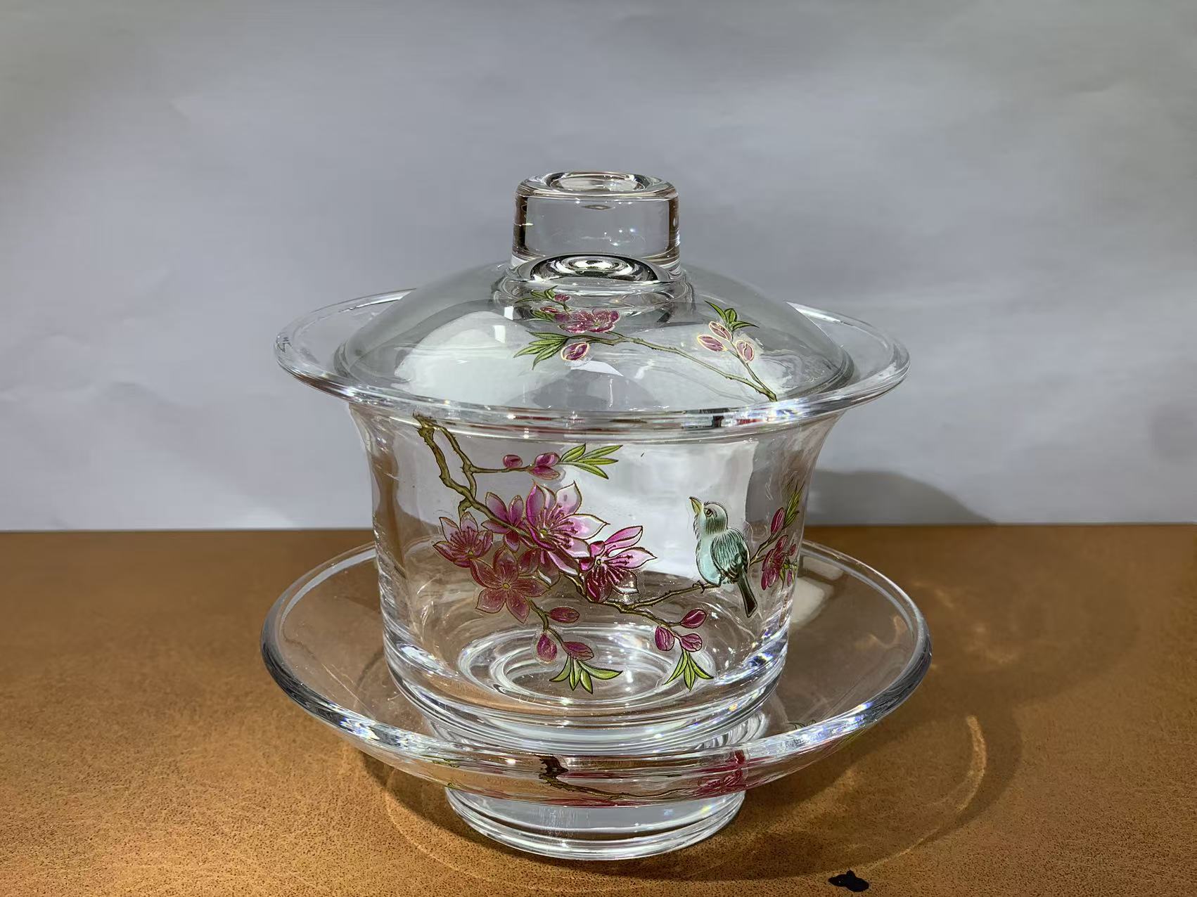 雀上枝头三才盖碗-3241