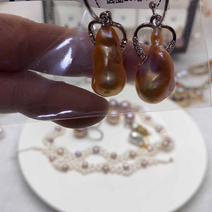 合金项链淡水珍珠338