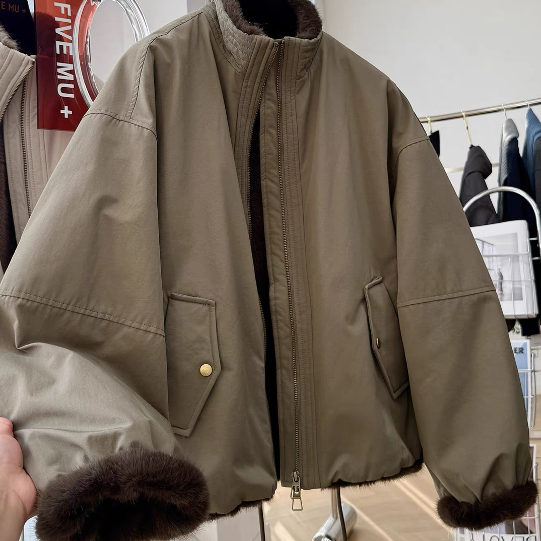 女童外套秋冬款2025新款儿童加绒派克服大童女孩洋气冬装加厚上衣
