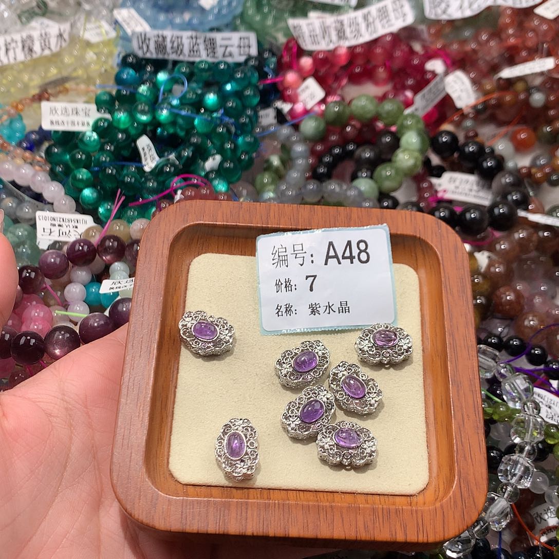 水晶吊坠(不含链)合金48@……