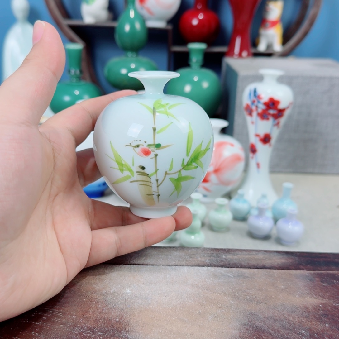 陶瓷手工小花器摆件