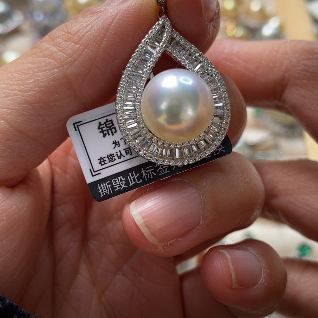 海水珍珠颈饰银S925镶嵌