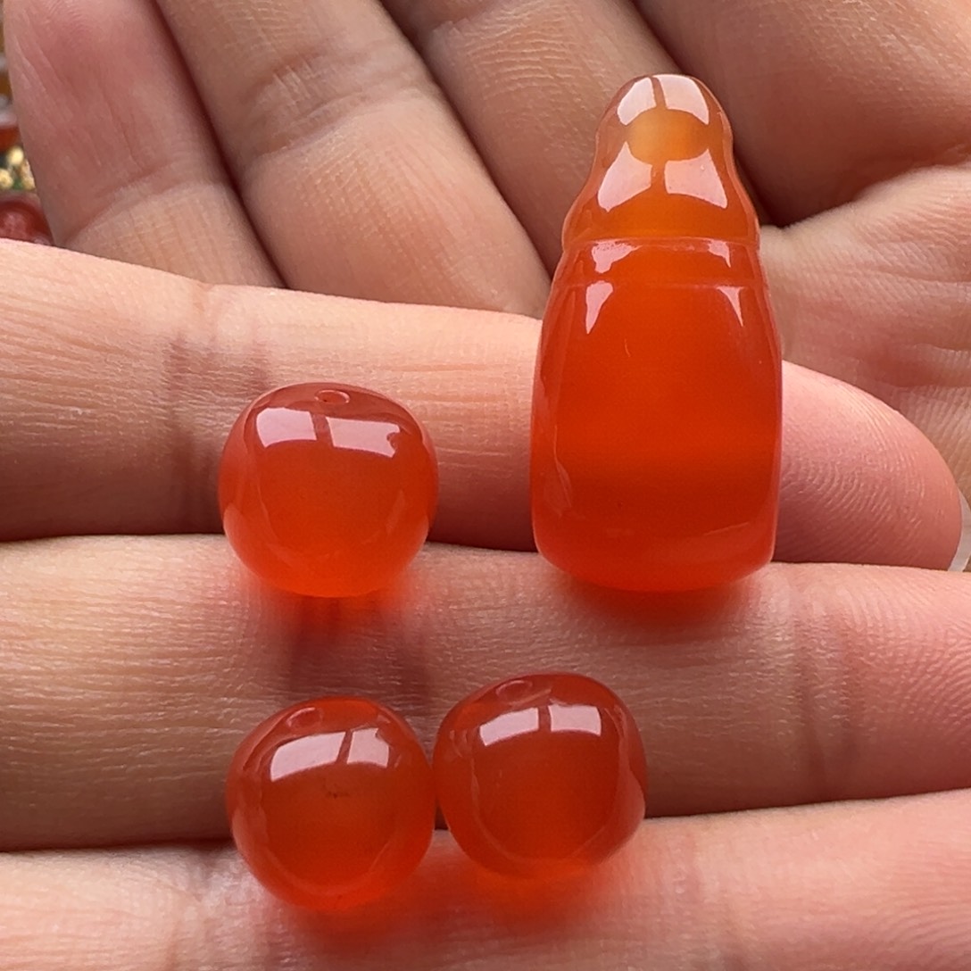 南红玛瑙三通11.6未镶嵌