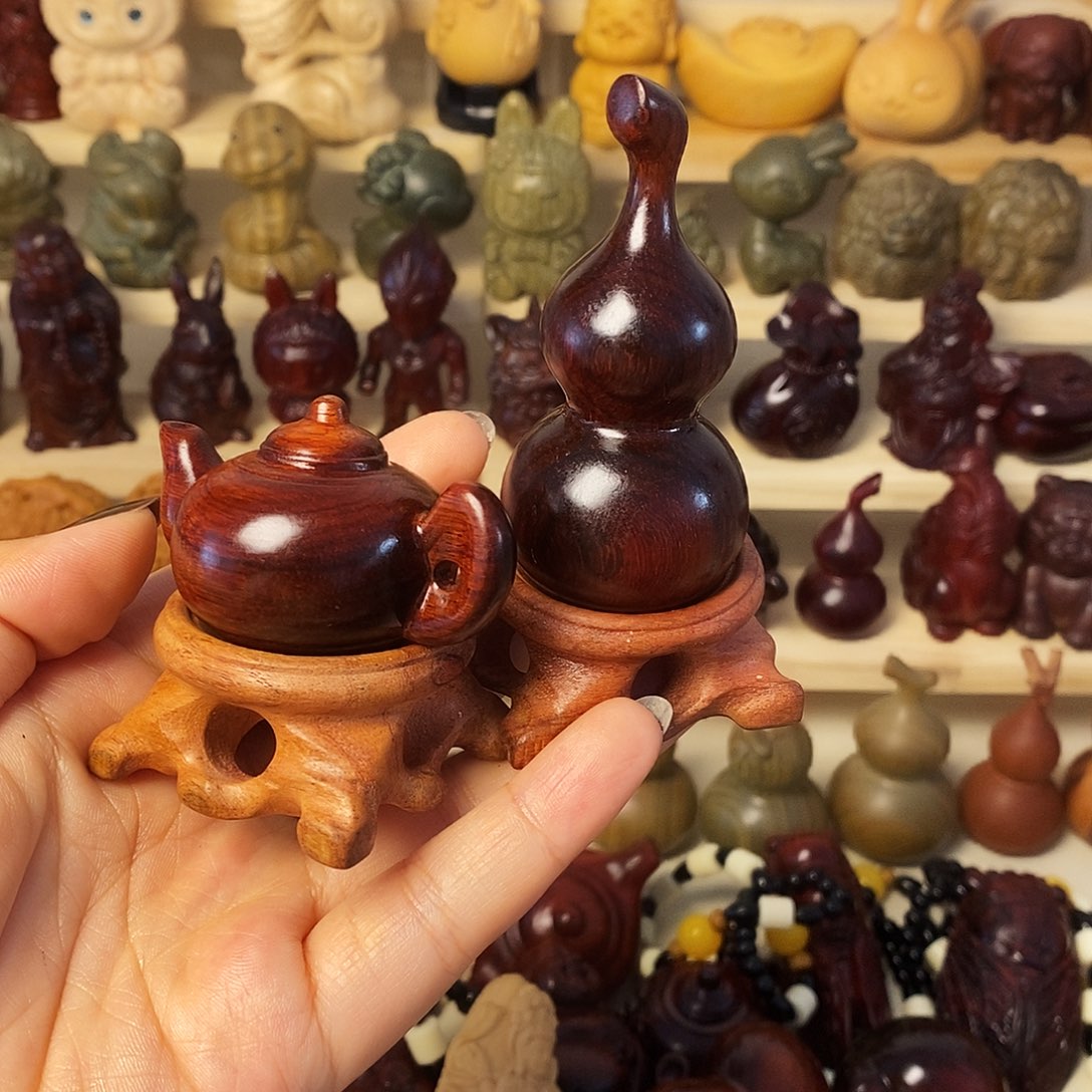 龙***号木   壶➕葫芦➕底座2个