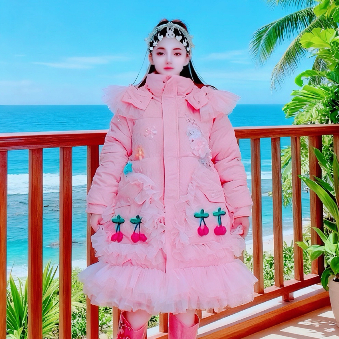 【面条仙仙】3770#高品质冬季保暖中长款仙仙棉服外套