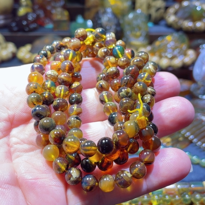 琥珀手链未镶嵌天然