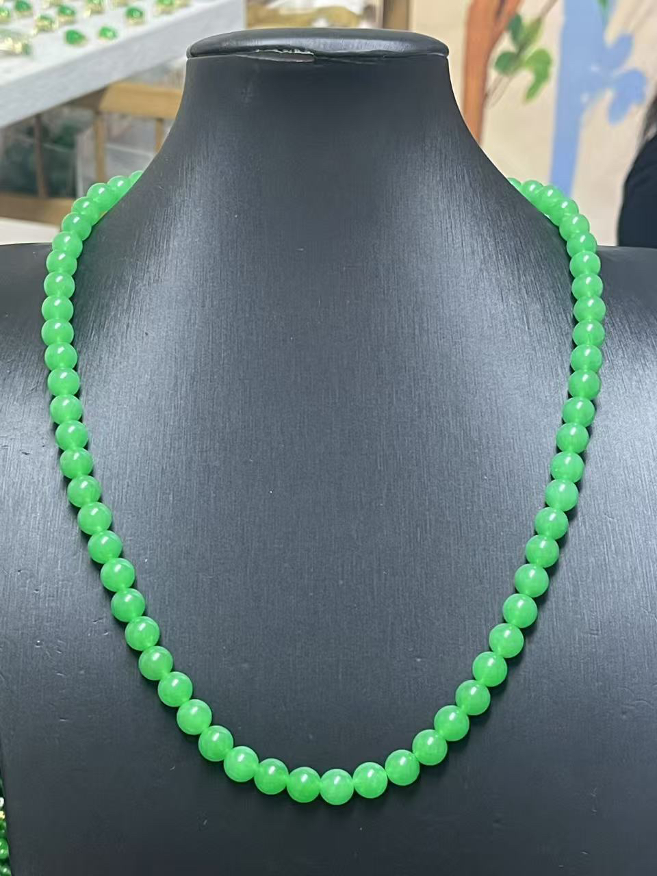 翡翠项链8mm时尚