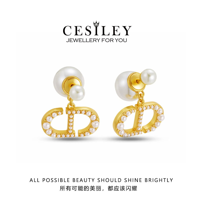 铜合金耳饰 猪鼻子小巧珠珠耳环DTA1077