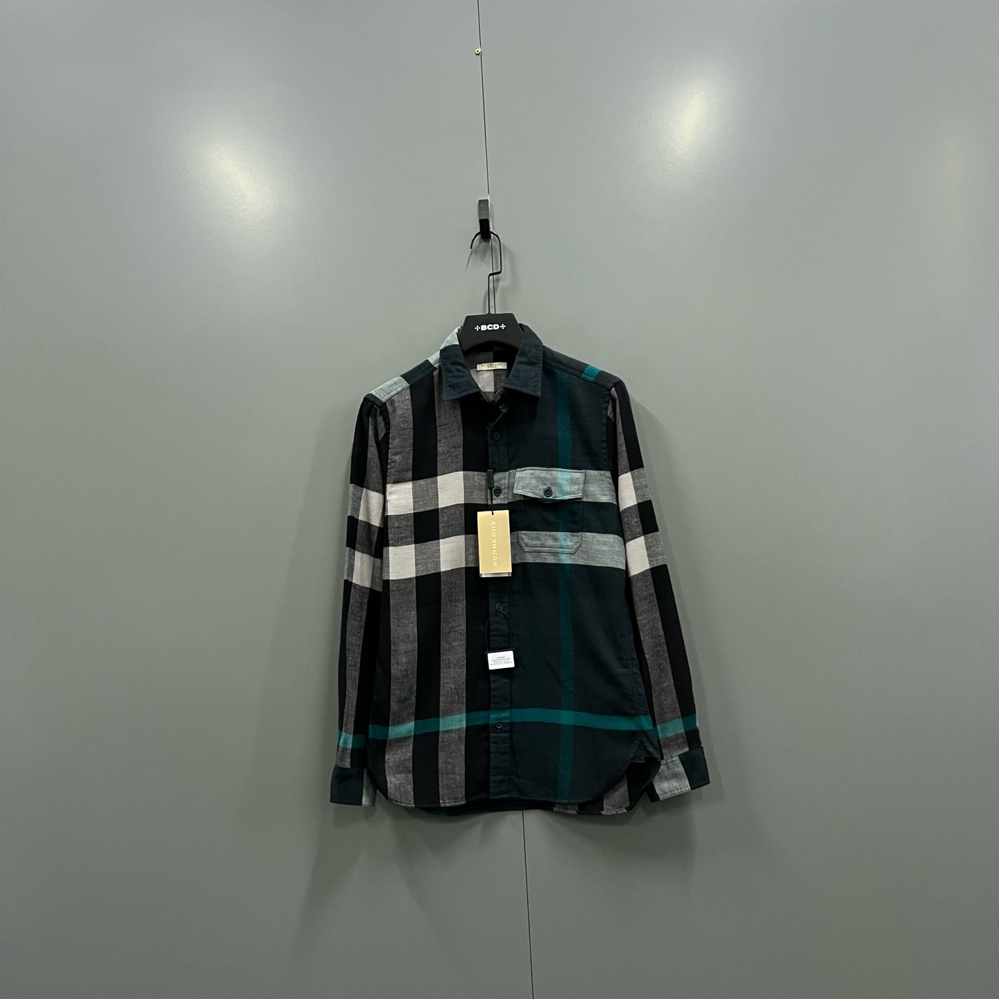 未使用 BURBERRY/博柏利 （ll）翻领格纹衬衫 M 102281