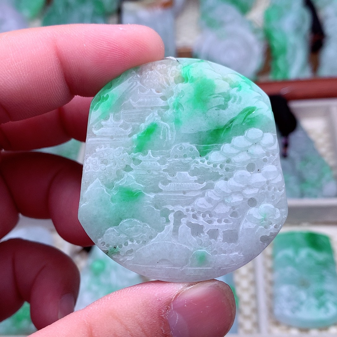 翡翠未镶嵌吊坠(不含链)