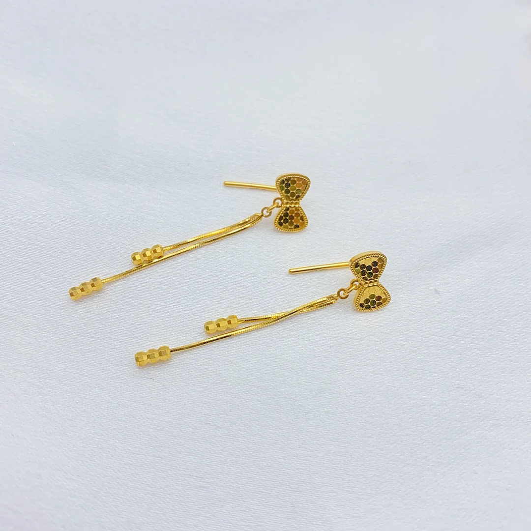 足金999精品5G工艺时尚气质百搭耳饰2.83