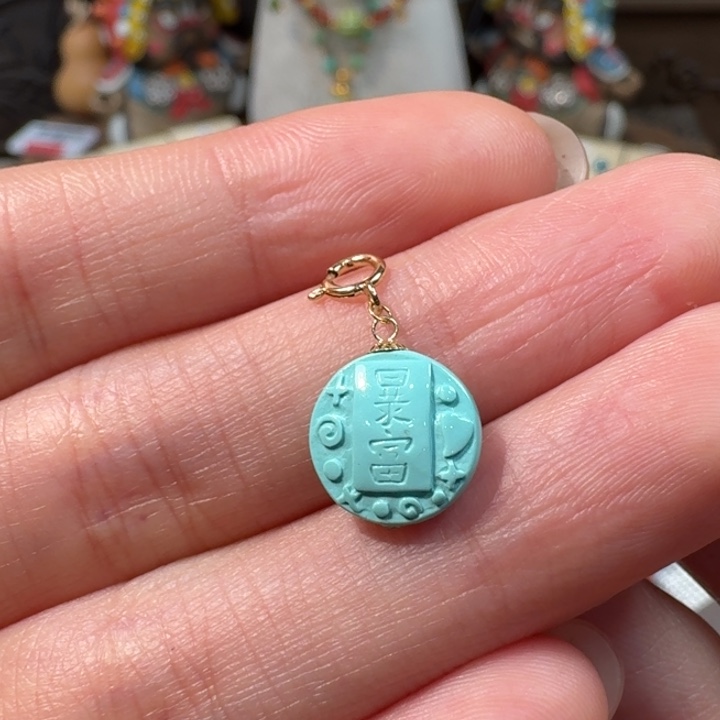 绿松石18K金镶嵌滴流