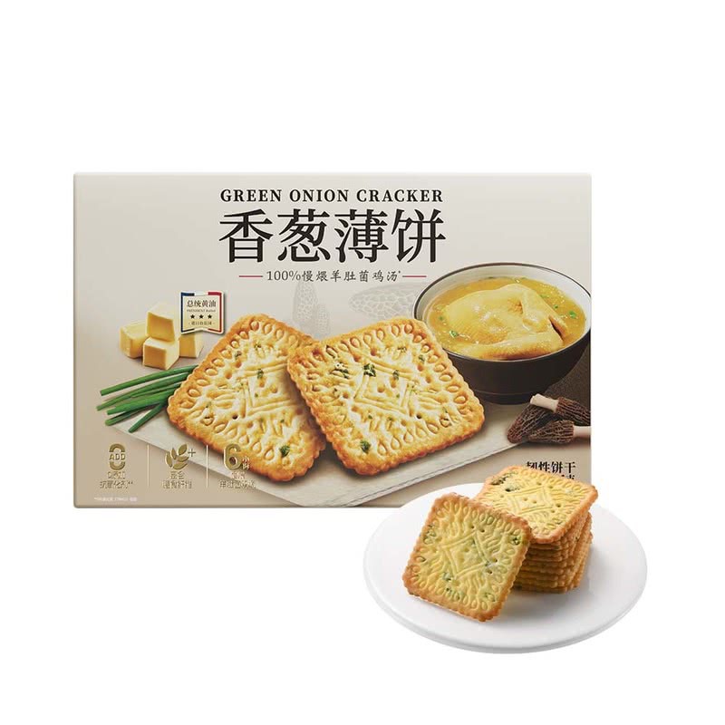 MM超市伟龙香葱薄饼1.16kg独立小包装经典葱香薄脆饼干