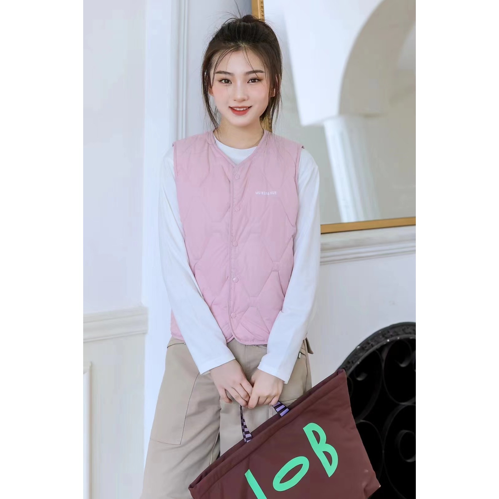 【剪标剪吊牌】19861舞冰雪加大童飞思防寒马甲（介意勿拍）