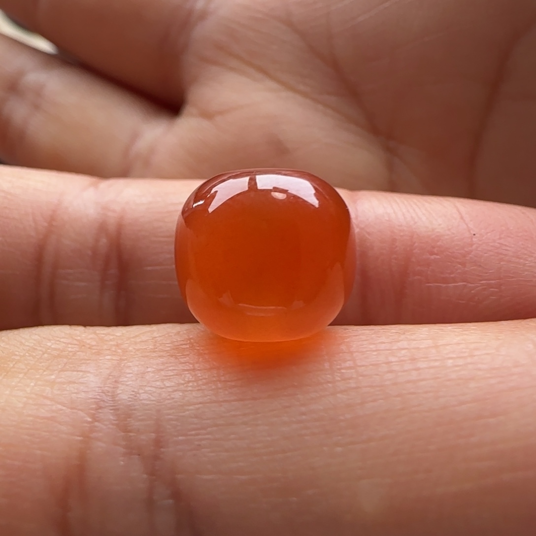 驰***下南红玛瑙未镶嵌老型11x10皮裂