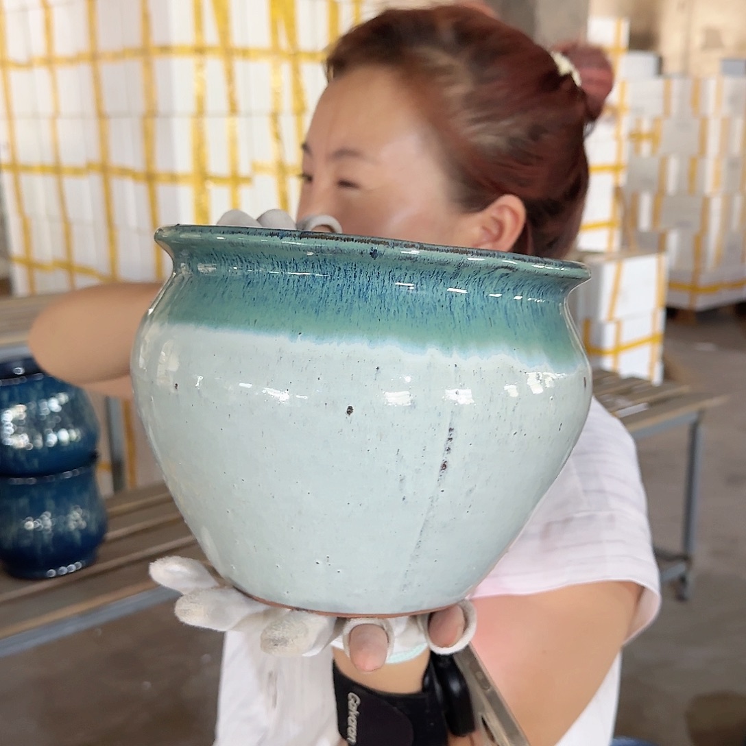 紫砂花盆王嫂花盆直播0804-166高17口20