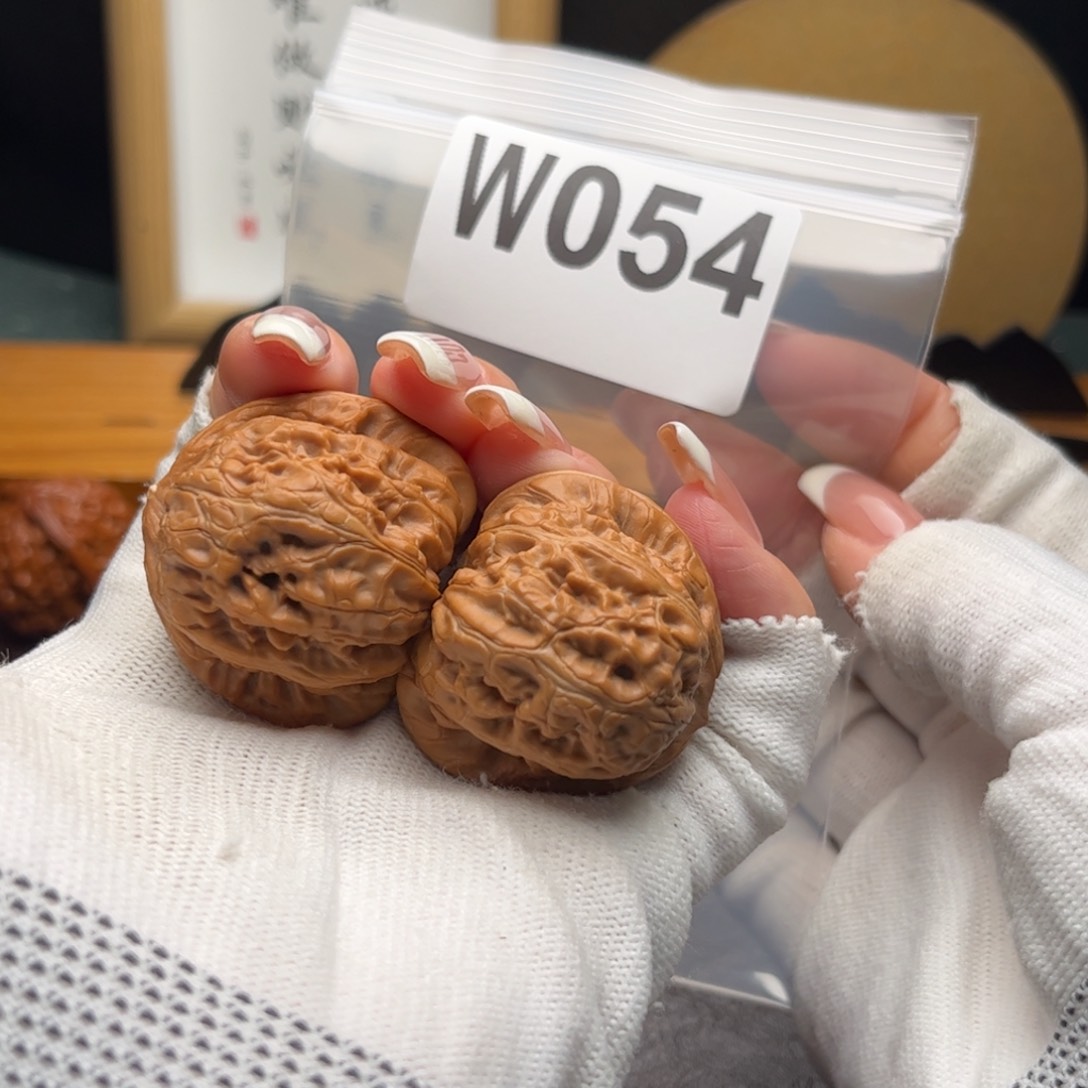 文玩核桃把件40练手元宝w054微虚尖