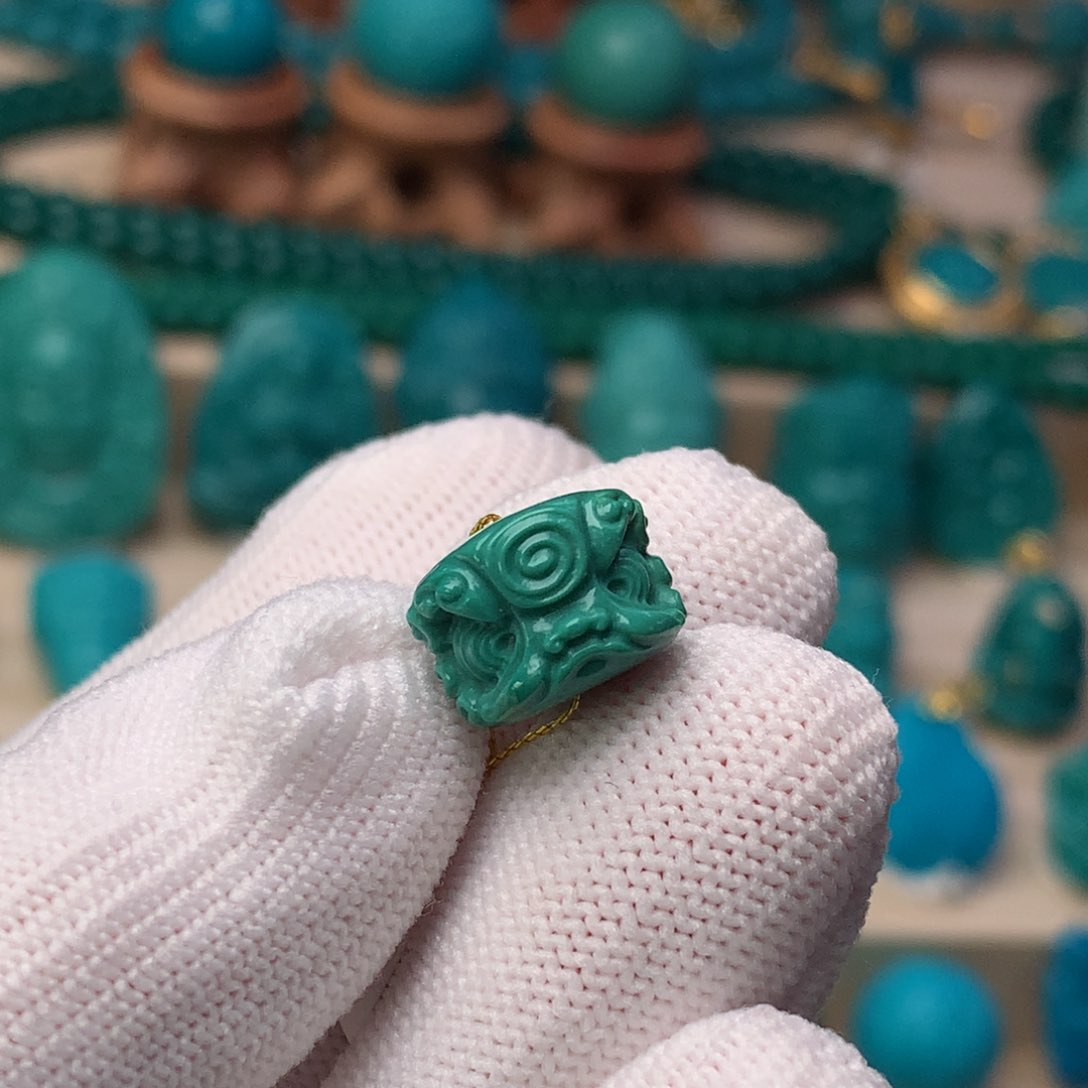 未镶嵌绿松石珠宝奇石12mm