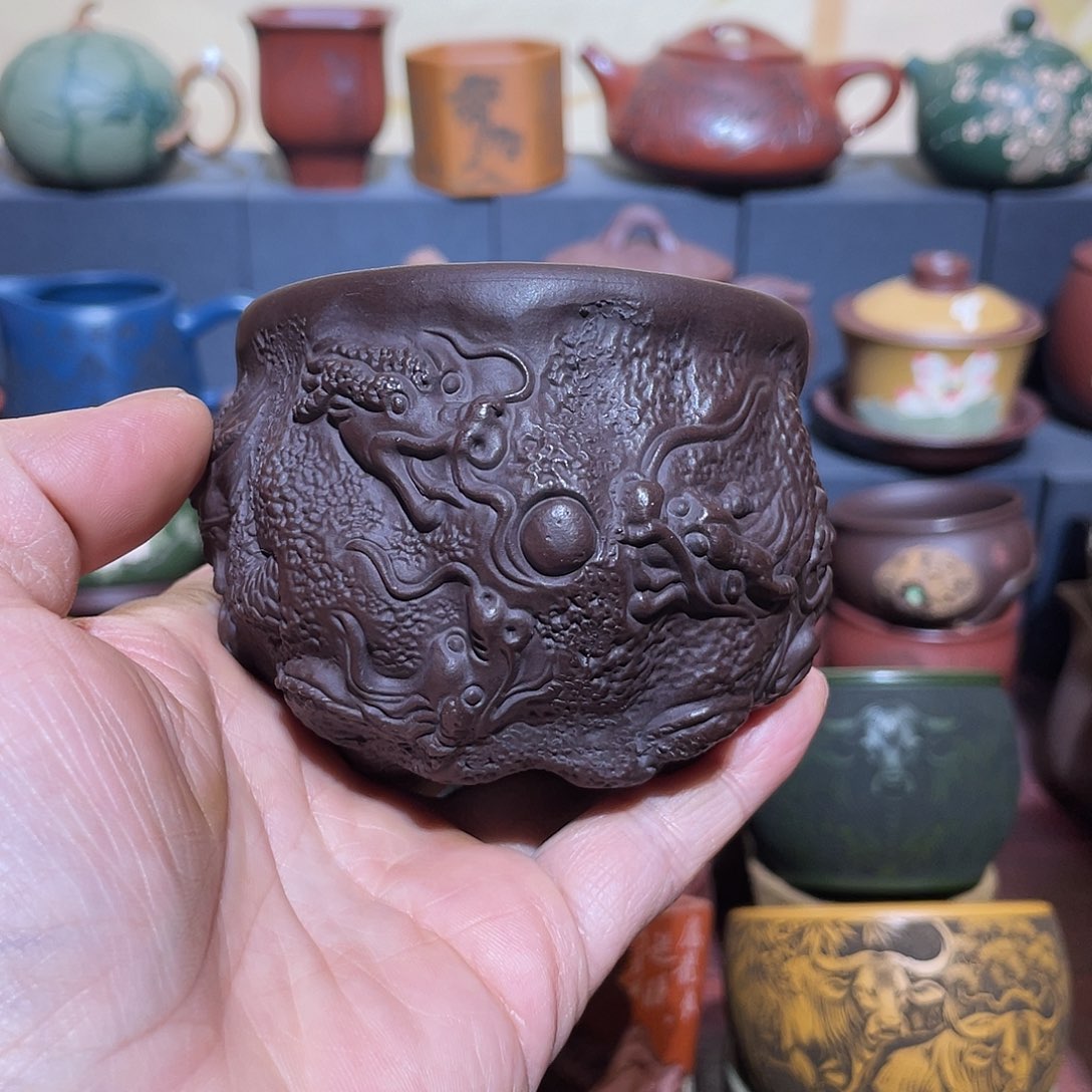 原矿紫砂手工主人杯