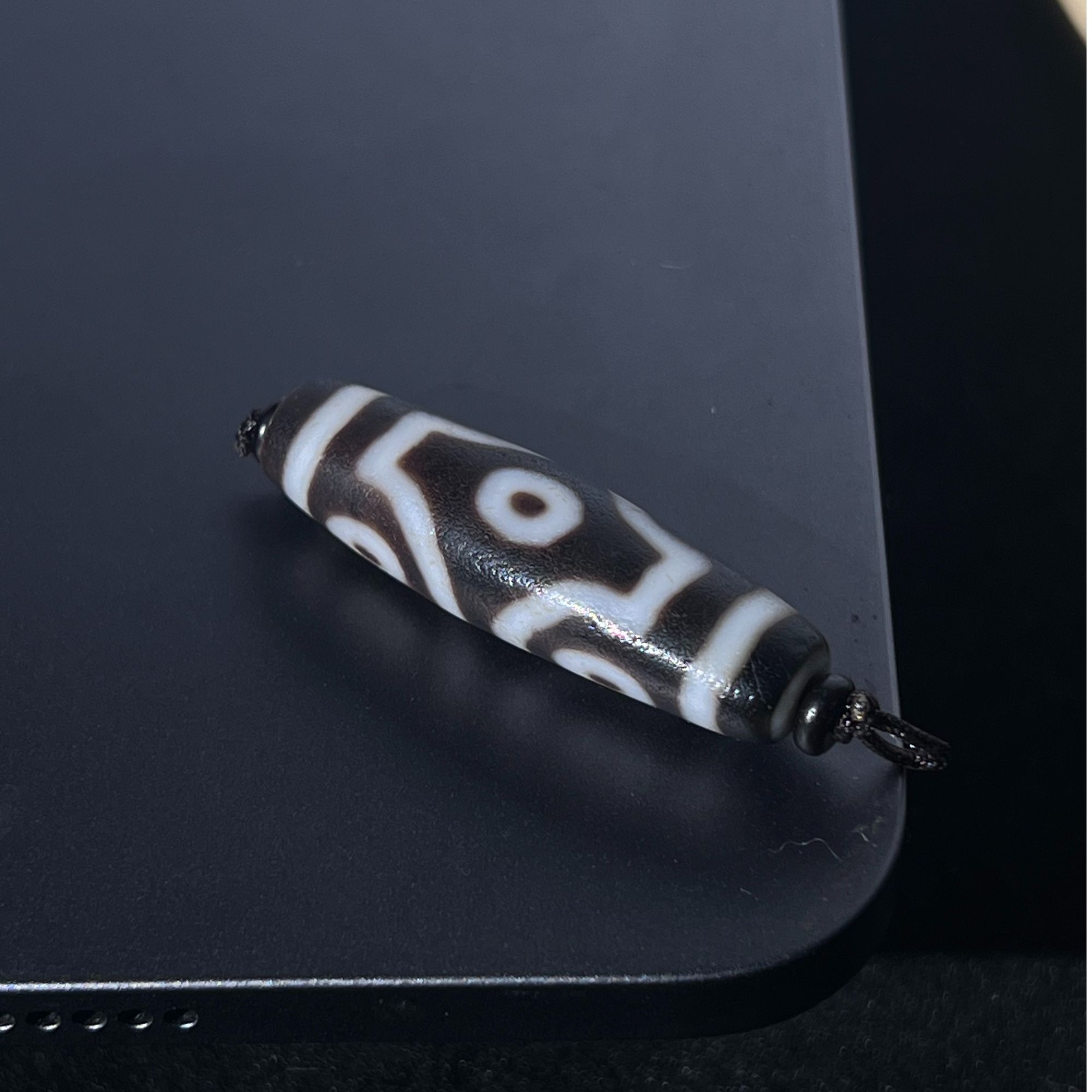 台湾曲贡手工六眼玛瑙 单珠百搭