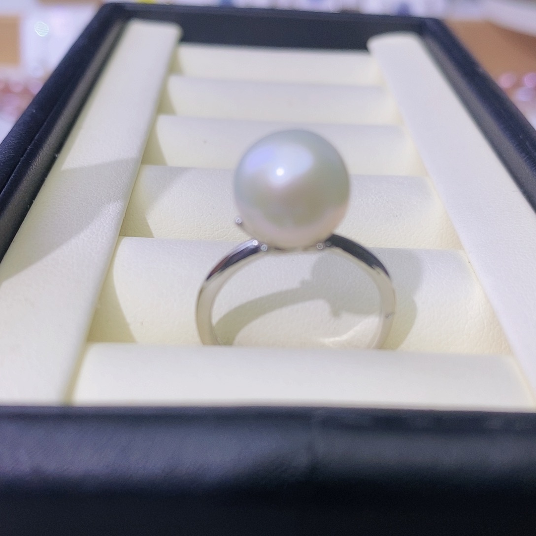 淡水珍珠戒指合金