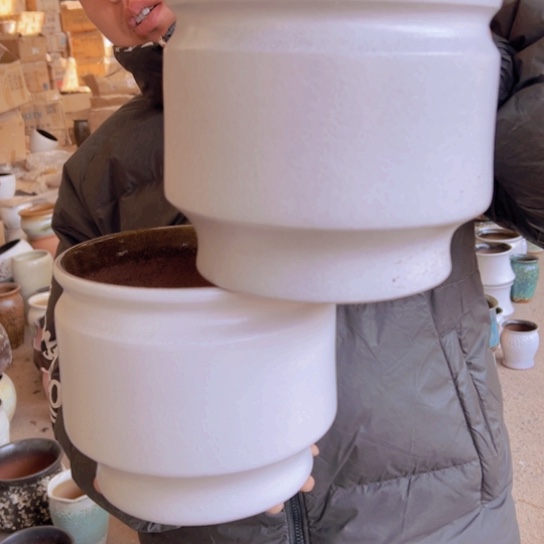 紫砂花盆高19口20—————