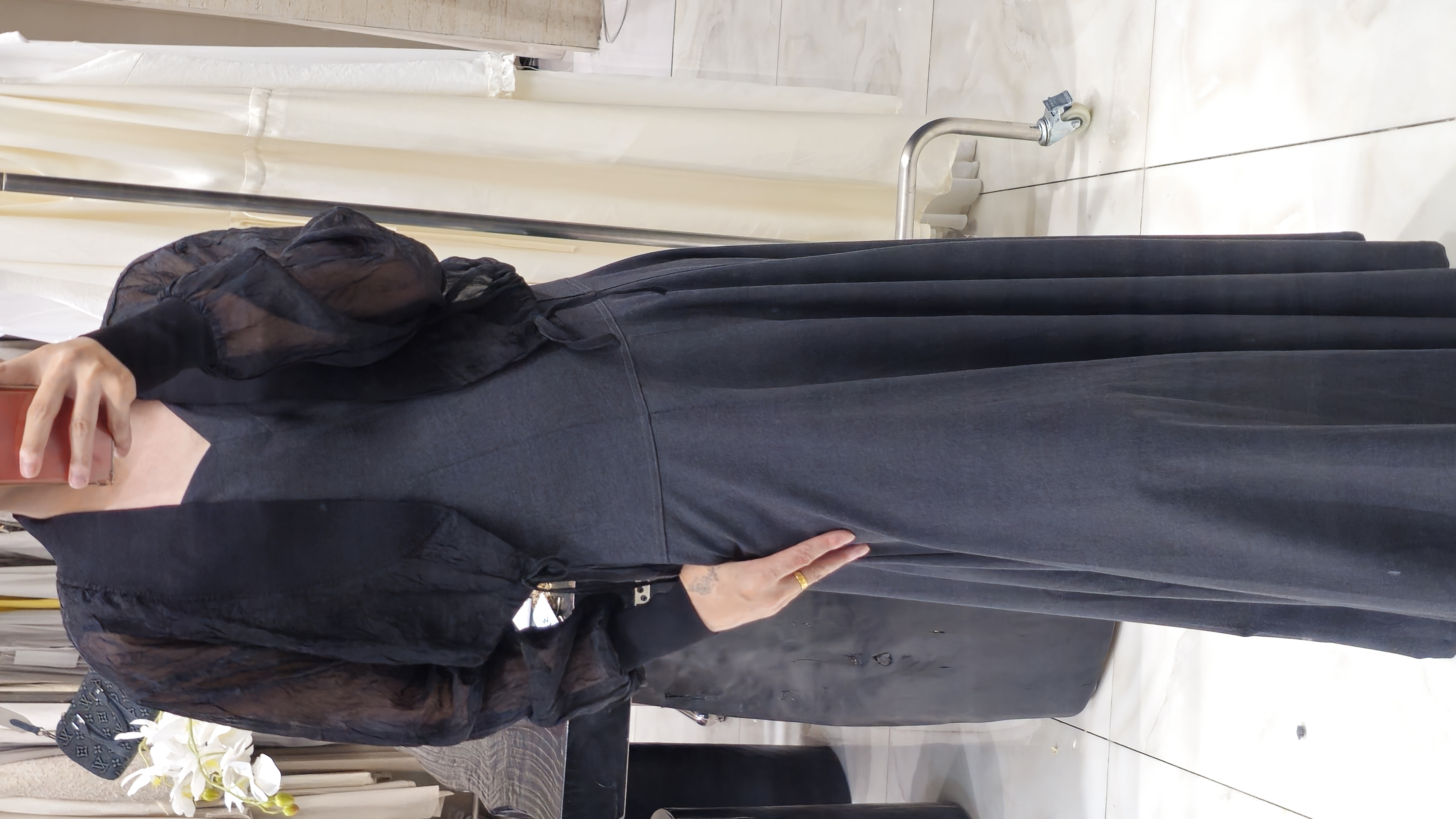 LANDLADY2设计师款压纹立体面料防晒短外套开衫外搭极简百搭纯黑