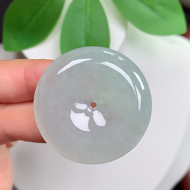 翡翠未镶嵌颈饰平安扣 35.3x7.8mm