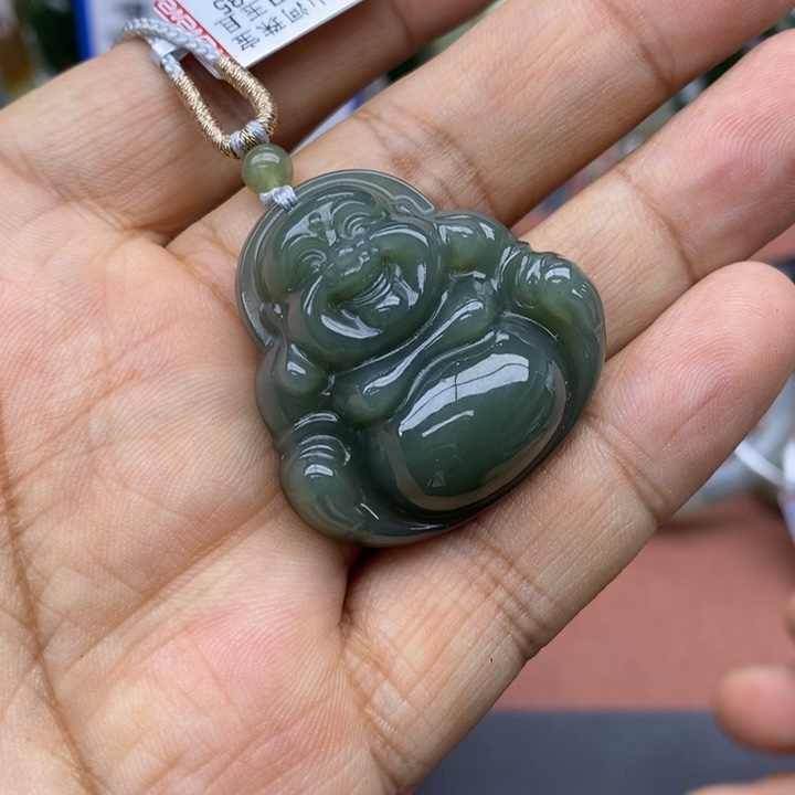 和田玉未镶嵌颈饰卡35