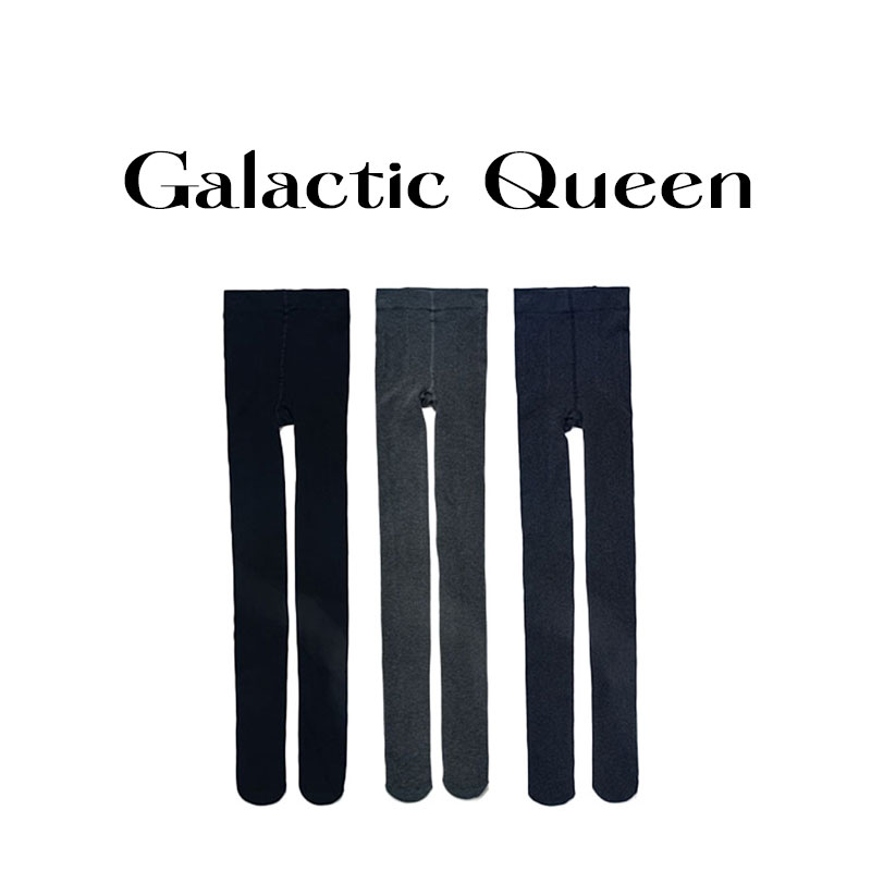 Galactic Queen秋冬加绒连裤袜女外穿黑色裤袜保暖高腰显瘦打底裤