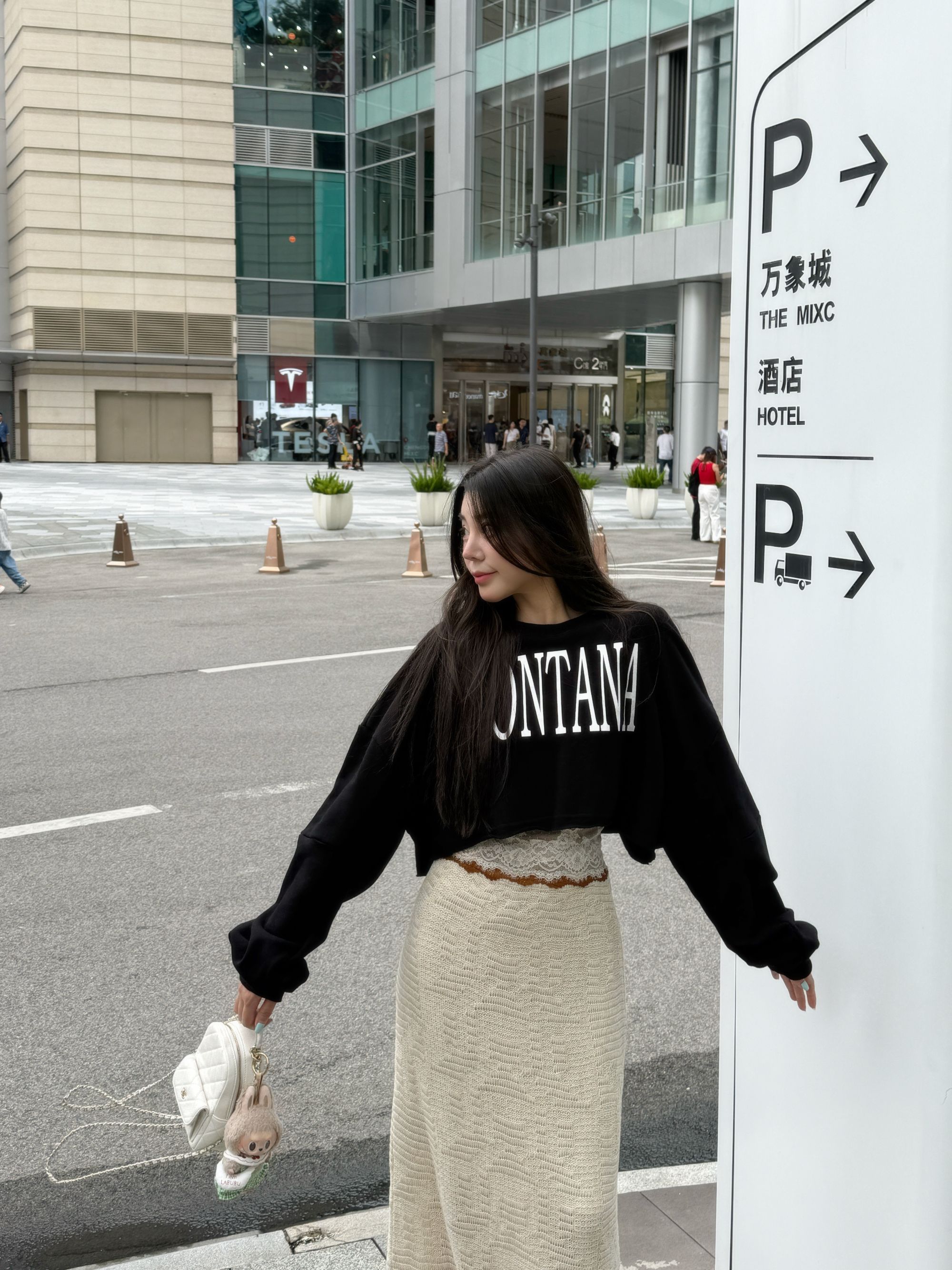 韩系宽松高腰卫衣