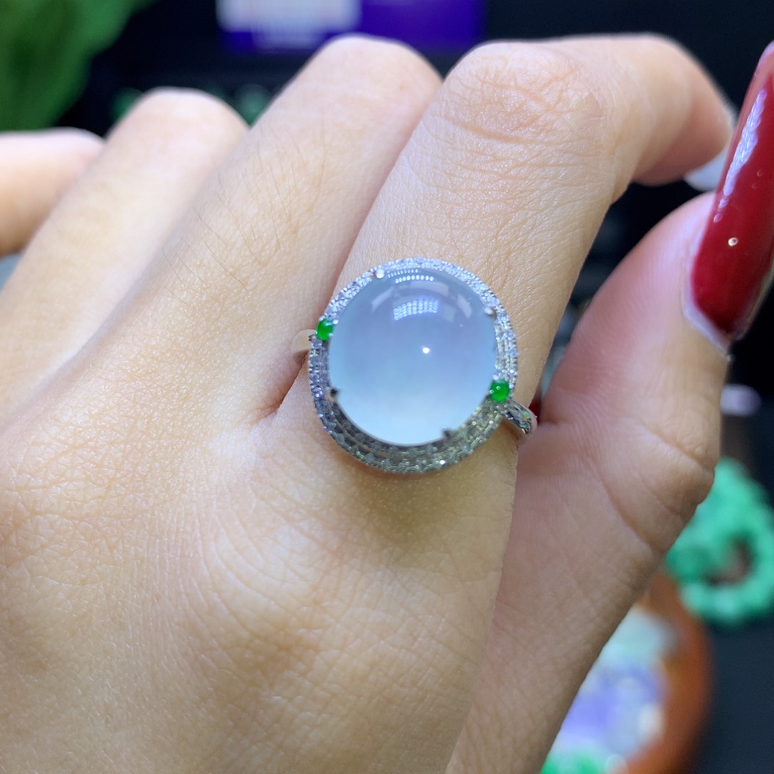 翡翠颈饰18K金镶嵌天然