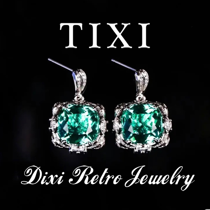 铜合金合成锆石耳饰 【3007】法*绿洲/铂蒂美