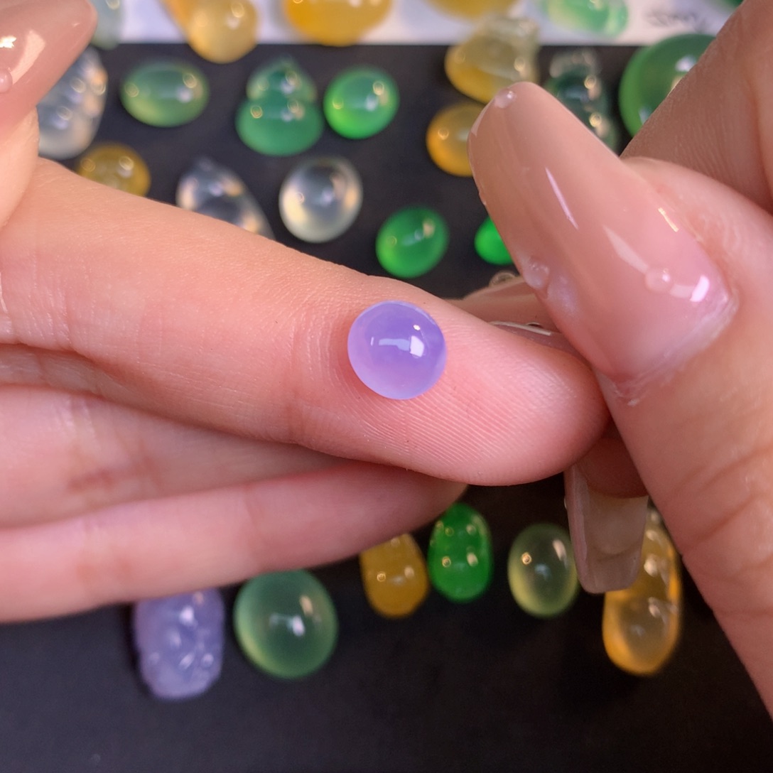 宝***装翡翠裸石翡翠翡翠6.76-6.24-3.83