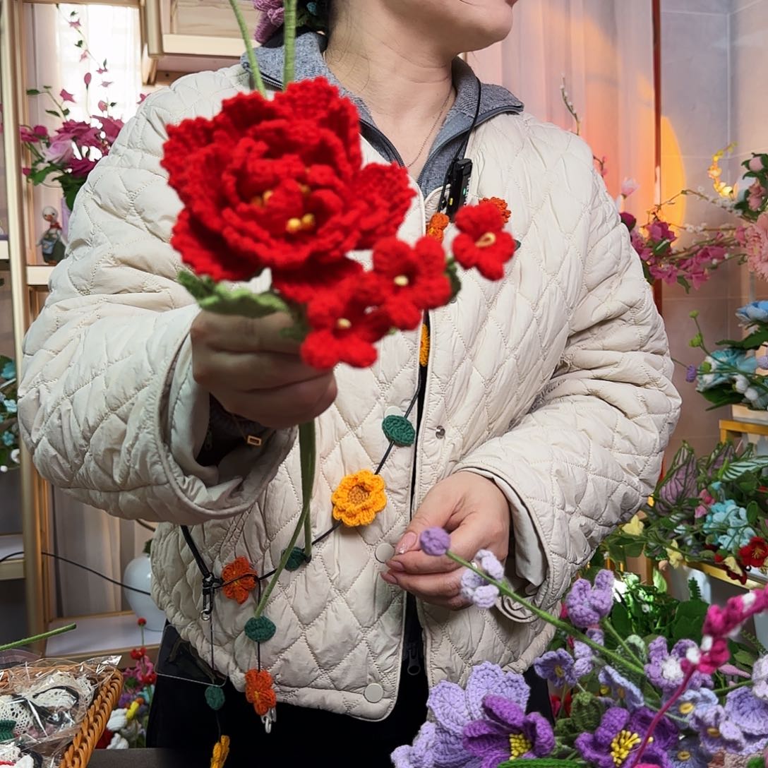 手工钩织设计花束