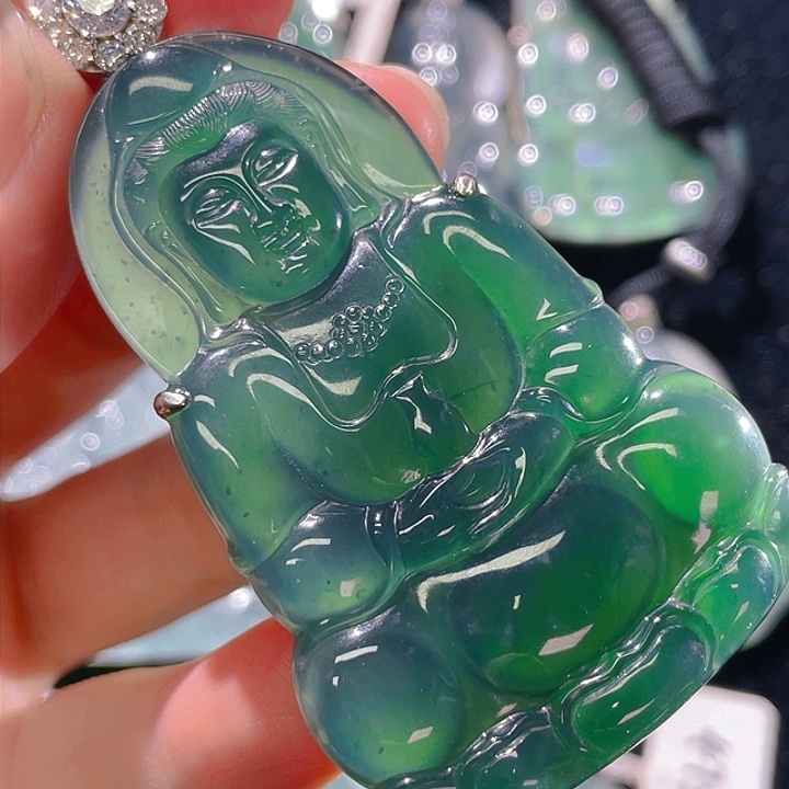 翡翠颈饰银S925镶嵌4，