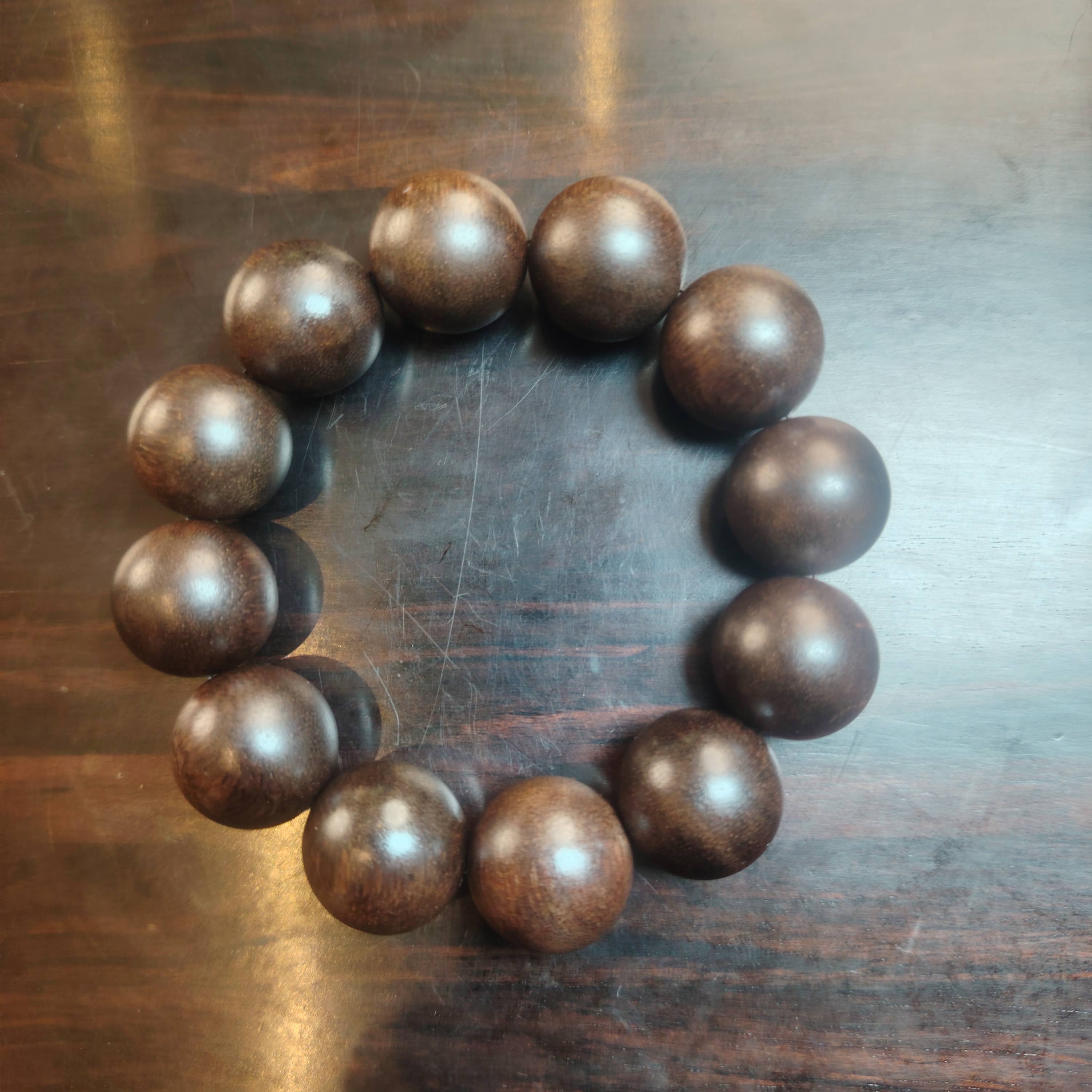 LC-ASP255香港万年结紫奇大香珠手串/多样性发货