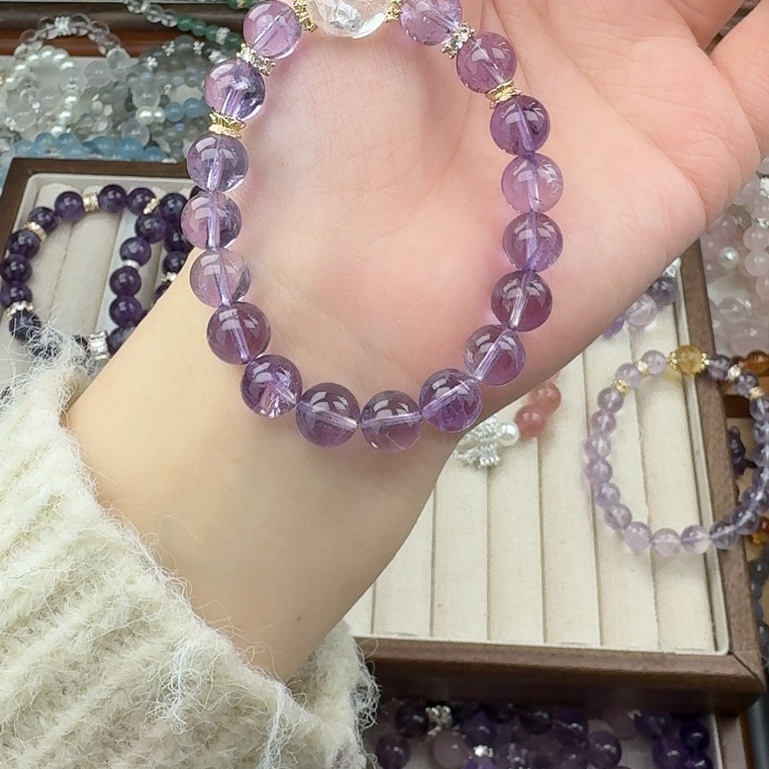 烟晶手链未镶嵌好