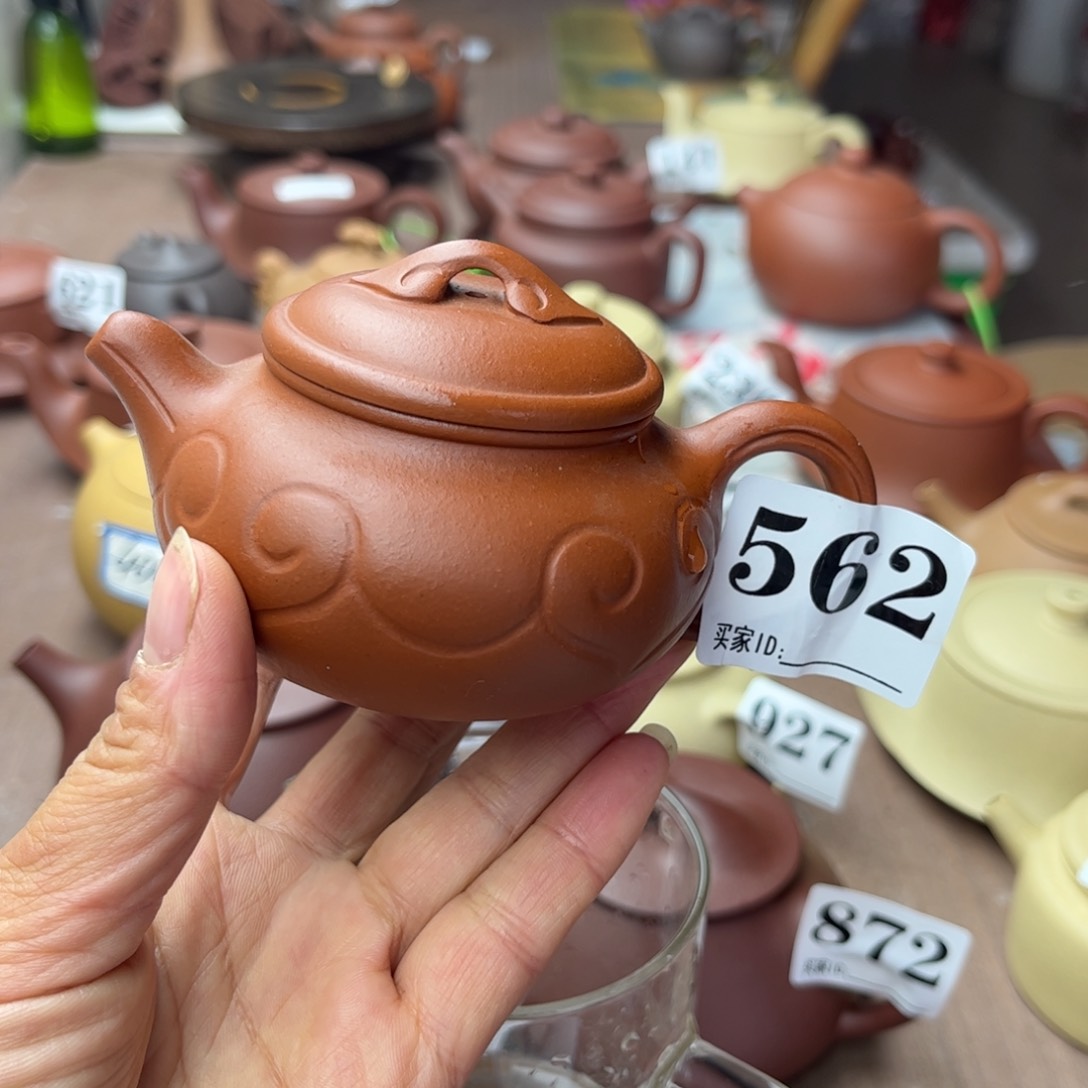 紫砂茶壶小红泥半手130cc
