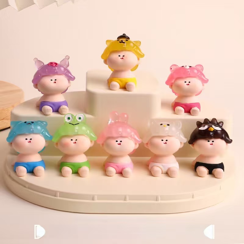 可爱动物实色李四摆件创意玩具