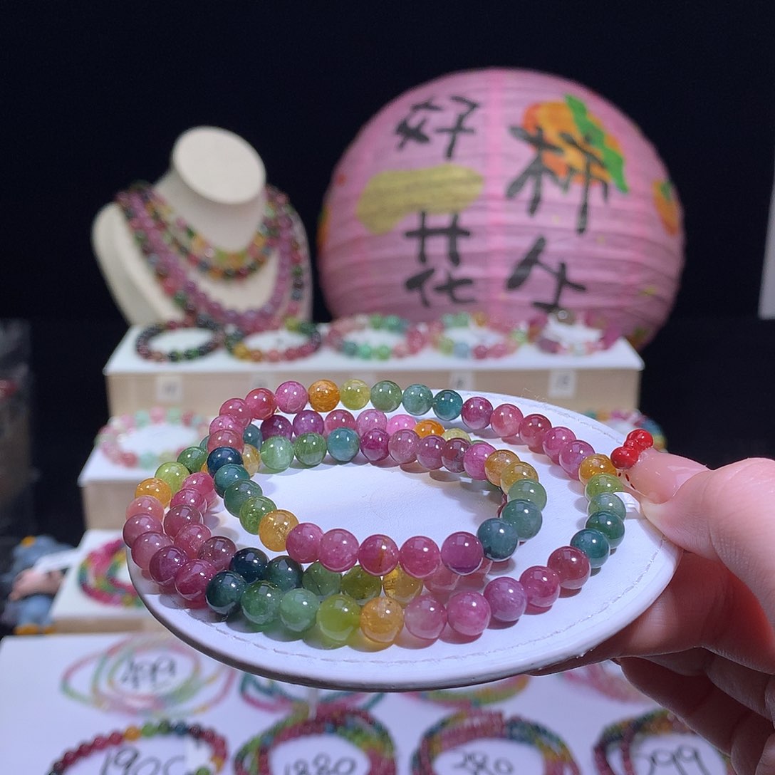 碧玺手链合金碧玺