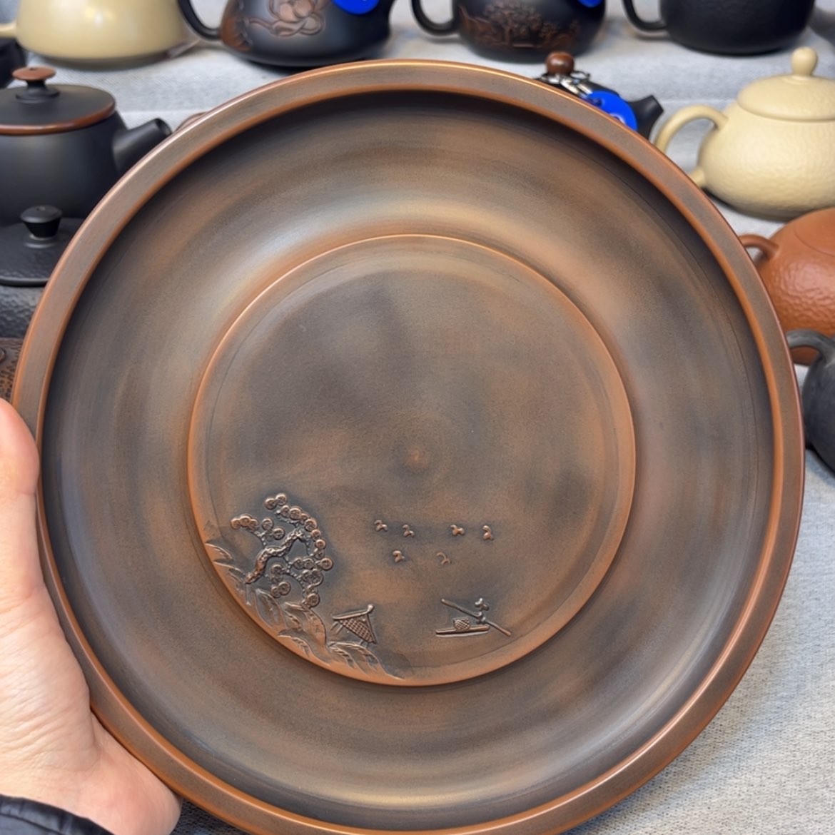 【闪购商品】红泥 壶承 直径 21.8c m