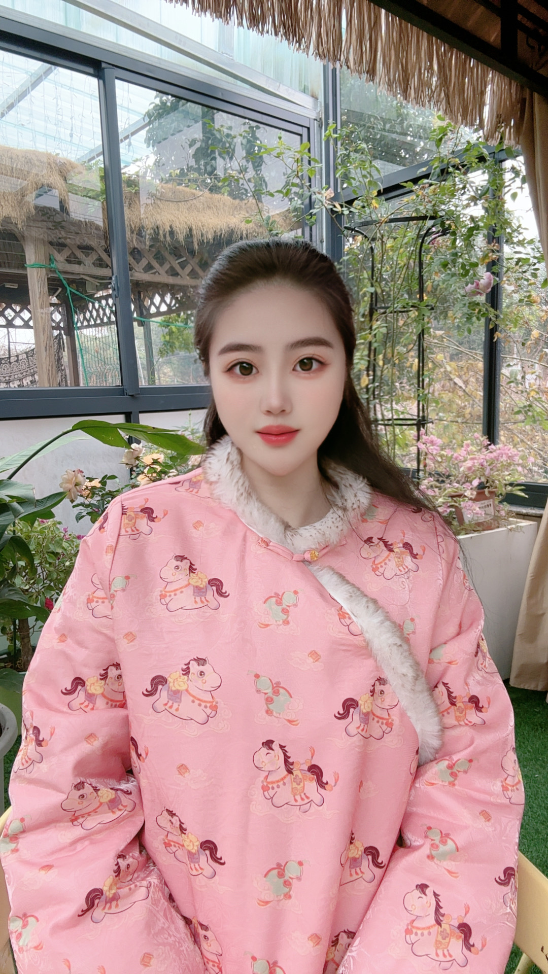 马到成功冬季加棉外套上衣保暖显瘦时尚百搭中长款